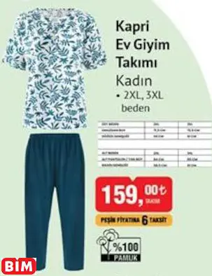 KAPRİ EV GİYİM TAKIMI KADIN KAPRİ EV GİYİM TAKIMI KADIN